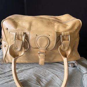 Gold Leather Handbag